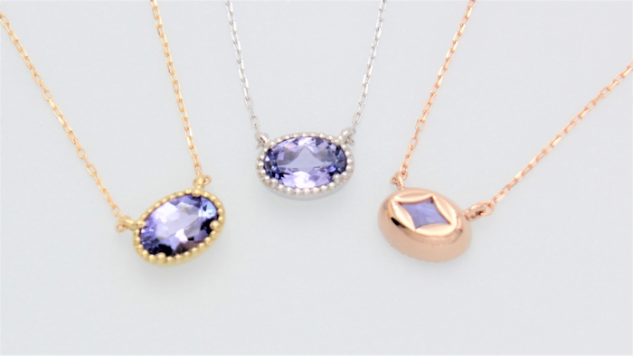 ライラックタンザナイト　ネックレス1