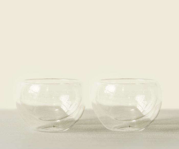 Twin Cloud Glass Chawan Set(3)