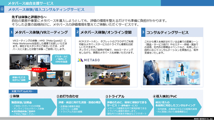 メタバース体験／導入コンサルティングサービス 