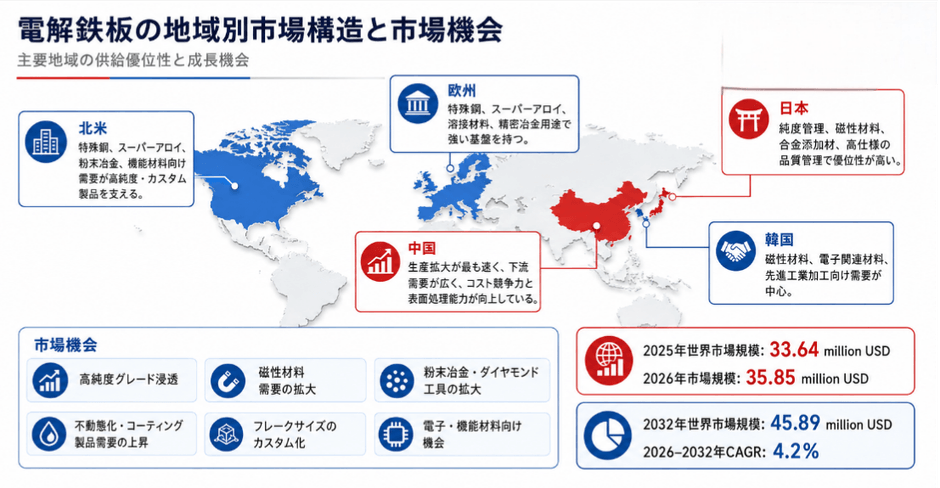 図:電解鉄板の地域構造と市場機会