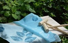 たたき染めに挑戦!(イメージ)