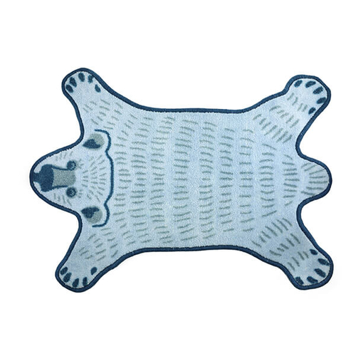 「ダイカットフロアラグ Bear」価格：1,408円／サイズ：W50×D65cm／クマの毛皮ラグをイメージしたデザイン。
