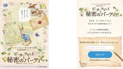 ピーターラビット(TM)絵本出版120周年記念　 東急線沿線をめぐる謎解きラリーを3/26(土)より開催決定！　 “絵本の世界観に浸る”体験型イベント。 オリジナルデザインのトートバッグ付き！