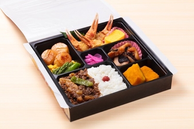 るもいの特選農作物と道産ホタテのスペシャル弁当