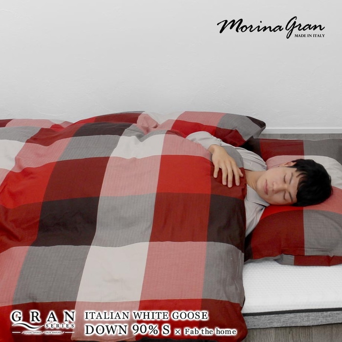 モリーナグラン イタリアンホワイトグースダウン90%羽毛布団 モデル:傍島将大(Masahiro Sobajima)