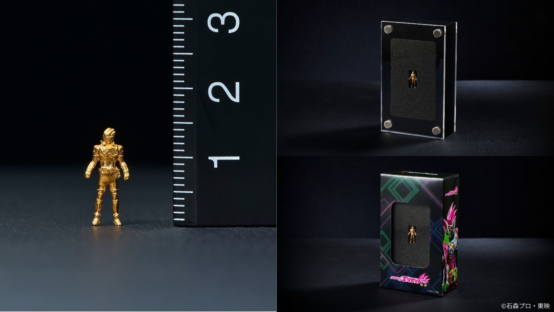 【非売品】TEKKEN × BBCトーナメント コラボ 純金 カード（1g) 仮面ライダーエグゼイド』放送開始10周年記念 純金カードと1g純金立像
