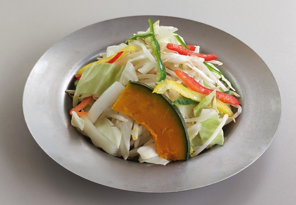 野菜単品に 「かぼちゃスライス」をトッピング