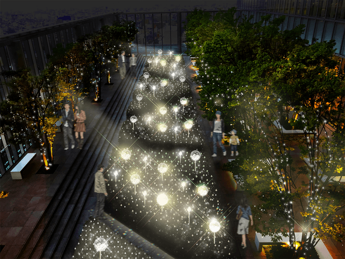 16階屋外庭園(夜間イメージ)