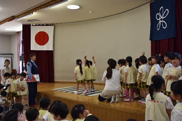 昨年の交通安全教室の様子