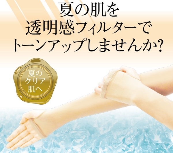 「素肌のようなアームカバー」WEB TOPページ