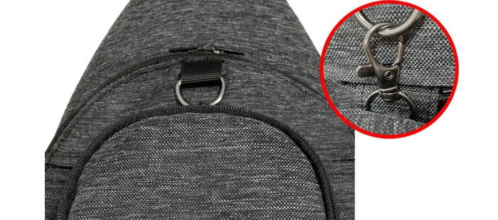 トップをカラビナで固定