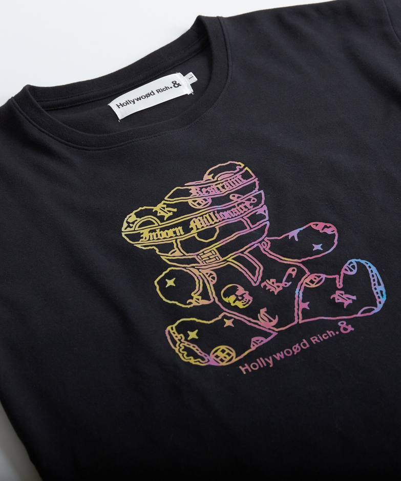 レインボーパンキッシュベア長袖Tシャツ_拡大