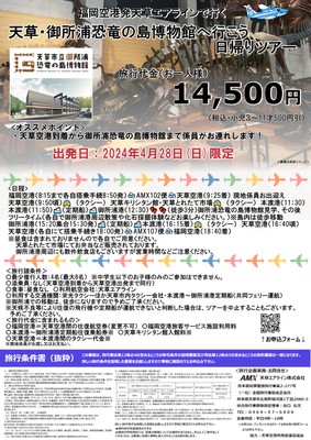 恐竜の島博物館ツアー チラシ