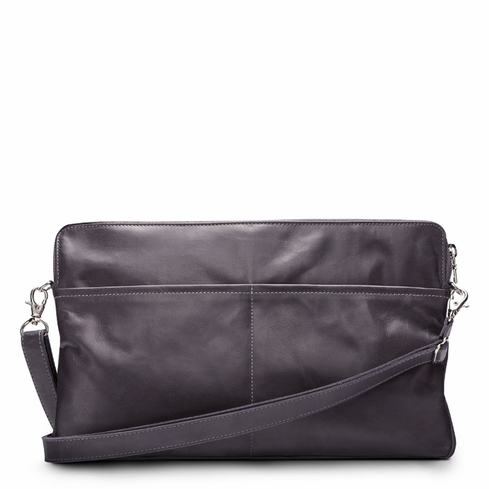 ｍ0851_CLUTCH, DOUBLE POCKETS_ASH PURPLE_￥37,000