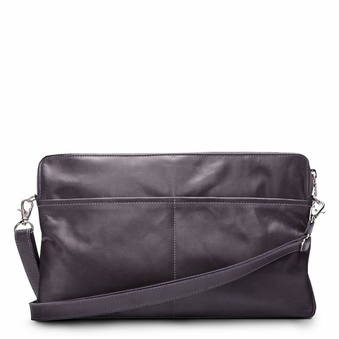 m0851_CLUTCH, DOUBLE POCKETS_ASH PURPLE_¥37,000