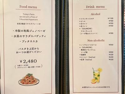 本日のメニュー