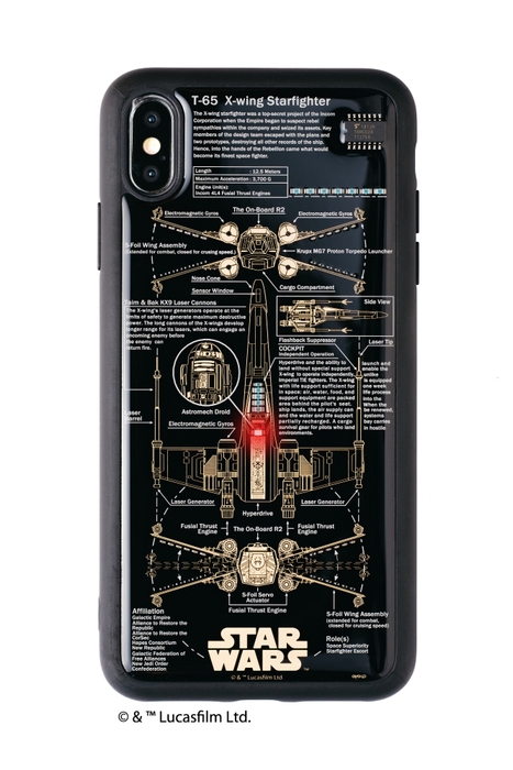 iPhoneXS Maxケース X-WING 黒 LED