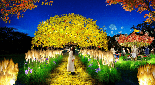 黄金色のランウェイ＆アーチ（イメージ）