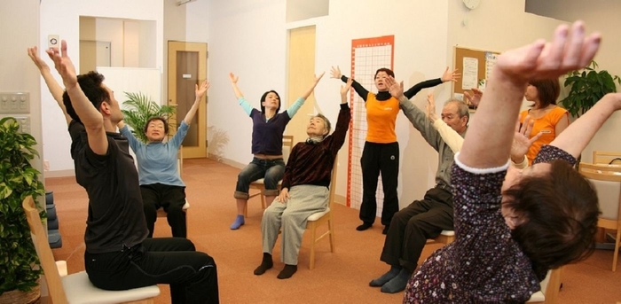 振付ダンスの練習の様子