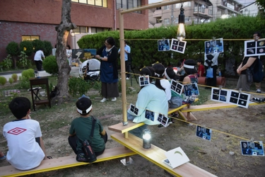 【名城大学】建築学科の谷田研究室が製作･施工したバランス･ファニチャを活用して名東図書館で「星と絵本と天文台」を開催