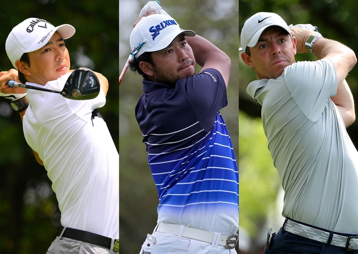 左から石川遼(©JGTOimages)、松山英樹、ロリー・マキロイ