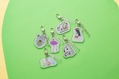 Scrub Canvas Club: Wonder Art 旭山動物園アクリルキーホルダー（¥1,650 税込・全6種）