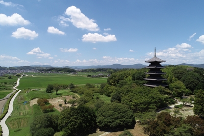 総社市　五重塔風景