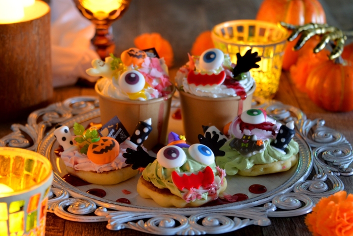 ハロウィーンDIYパンケーキ＆ソフトクリーム