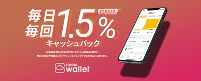 「毎日毎回1.5%キャッシュバック」イメージ