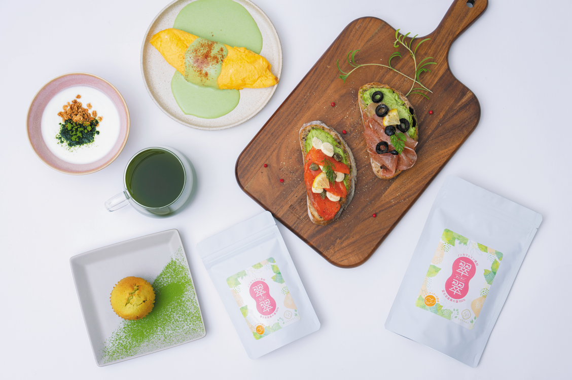 【発売記念：20％OFF】
すべての女性の心と体に、富士の恵みを。
マタニティフード認定取得。静岡産桑葉100%「翠翠」