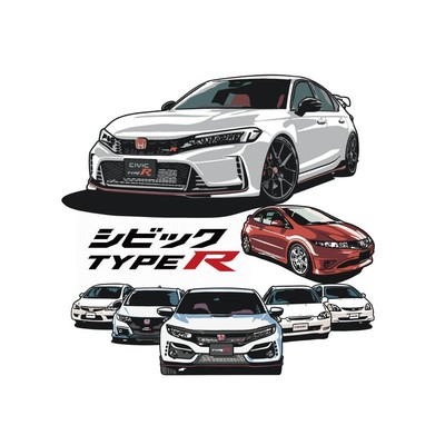 2501HD41-14 HONDA シビック TYPE R Tシャツ