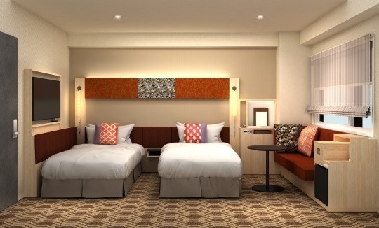 ◆カラースキーム「あかね」(22平方メートル) デザインアート等に着物の帯生地を使用