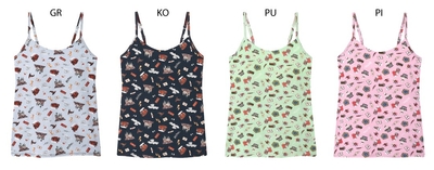 品番：LL2057　サイズ：M,L　カラー：GR/KO/PU/PI　価格：¥3,080(税込)
