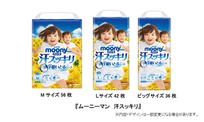 背中の“汗吸いとるシート”でお肌さらさら 『ムーニーマン　汗スッキリ』　期間限定で発売