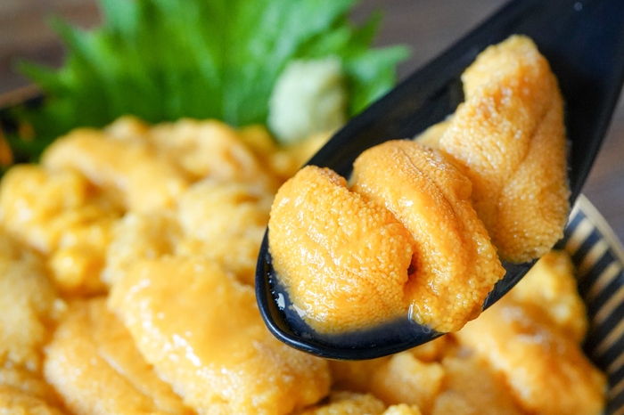 ミョウバン不使用・塩水パック 北三陸・洋野うに牧場の四年うに 80グラム 税込価格: 3,980 円