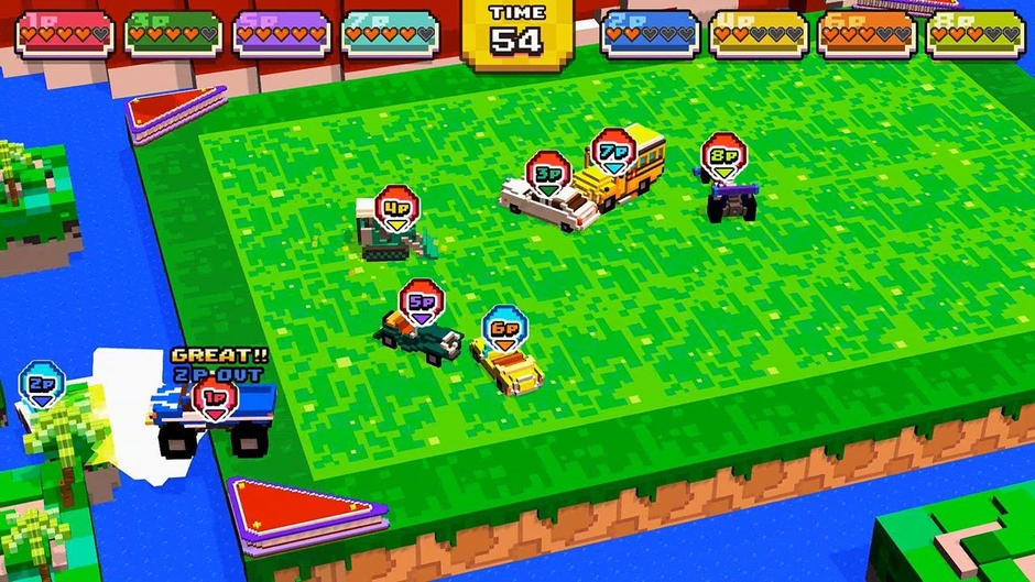 「パーティゲーム:SMASH」体当たりで相手の車を弾き飛ばせ!