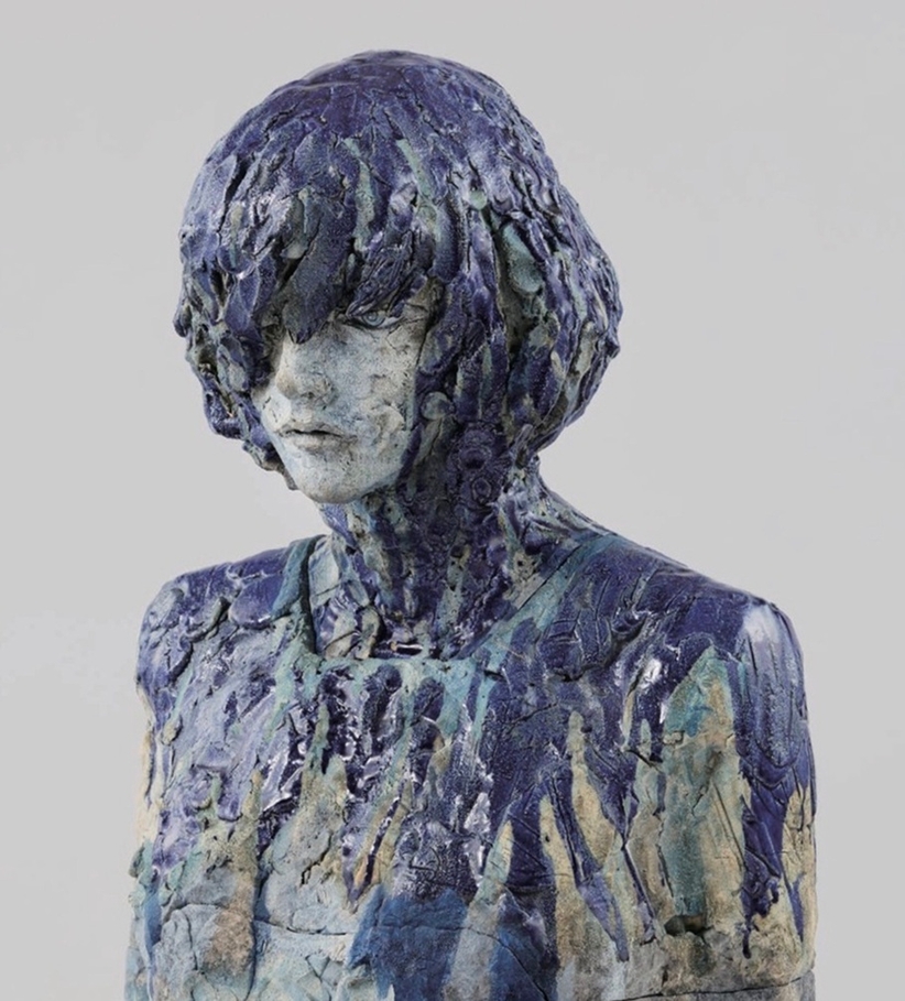 北川 宏人《CU2602-blueブルー(一部)》2026年、H214cm、作家蔵