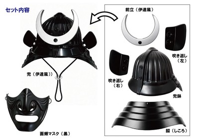 黒の兜戦国武将セット内容
