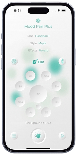 専用アプリ『Mood Pan Plus』 メイン画面