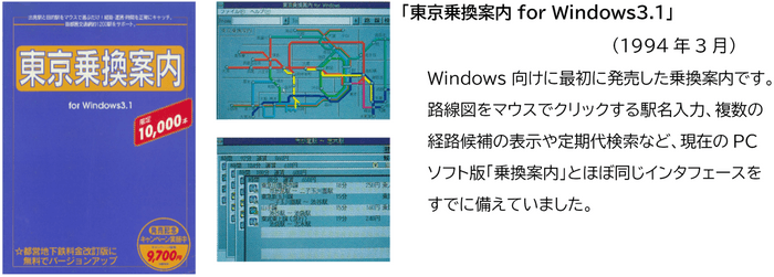 「東京乗換案内 for Windows 3.1」