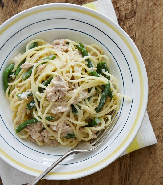 豆乳と粉チーズでまろやかな味わい「即席すぎる!ツナのチーズクリームパスタ」