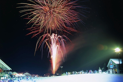 雪上の花火大会