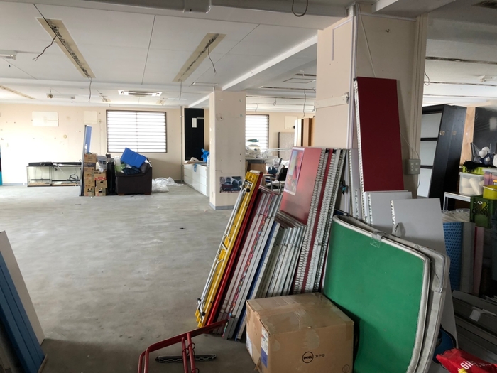 4階 体育用具の一時避難場所