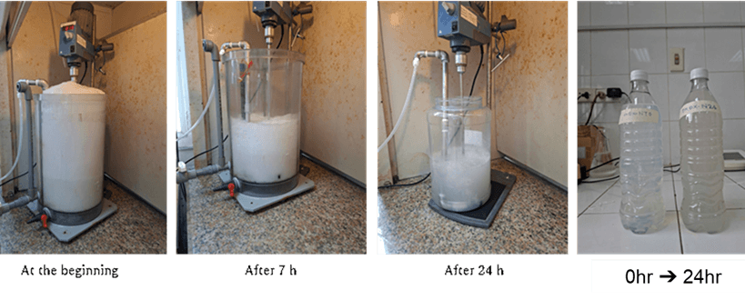 画像(4)精錬排水処理試験