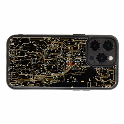 FLASH 東京回路線図 iPhone 15 Pro Maxケース 黒