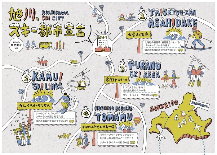 【OMO7 旭川】スキー場MAP