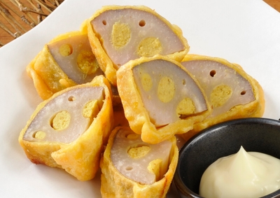熊本名物！！からしれんこん一口揚げ