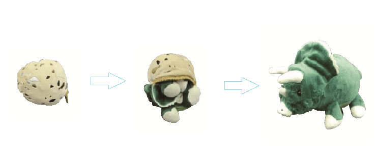 卵からトリケラトプス