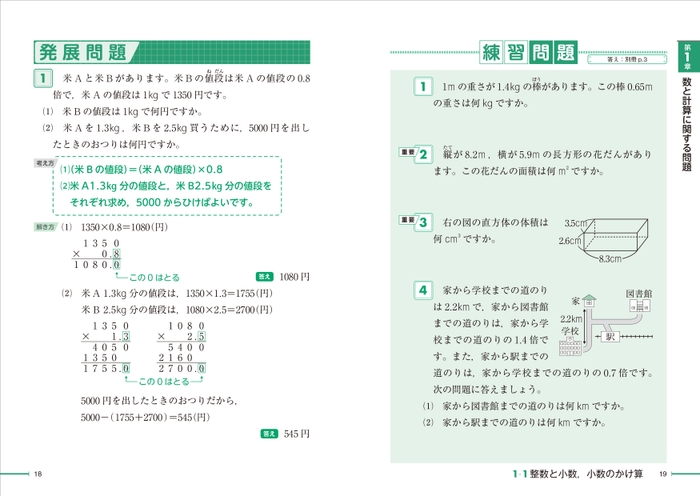 「実用数学技能検定 要点整理 算数検定6級」中面3