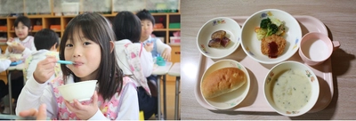 近大農学部生が実習で育てた金時いもを利用した菓子やメニューを平群町の学校給食の特別メニューとして提供